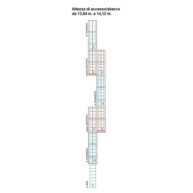 Vendita online Scala a gabbia alla marinara Self System 13,84 m.